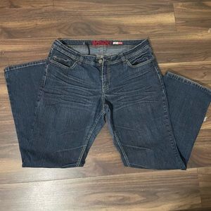 Woman’s size 20 low rise straight leg dark denim jeans